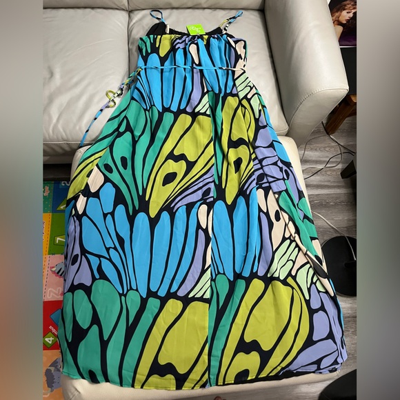 NWT - Sam Edelman Women’s Butterfly Print Strappy Maxi Dress - Size L - Picture 9 of 12